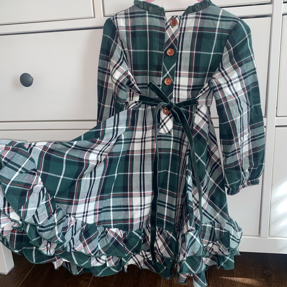 NWT Sweethoney Pine Plaid Holiday Dress- size 4t - Picture 6 of 6